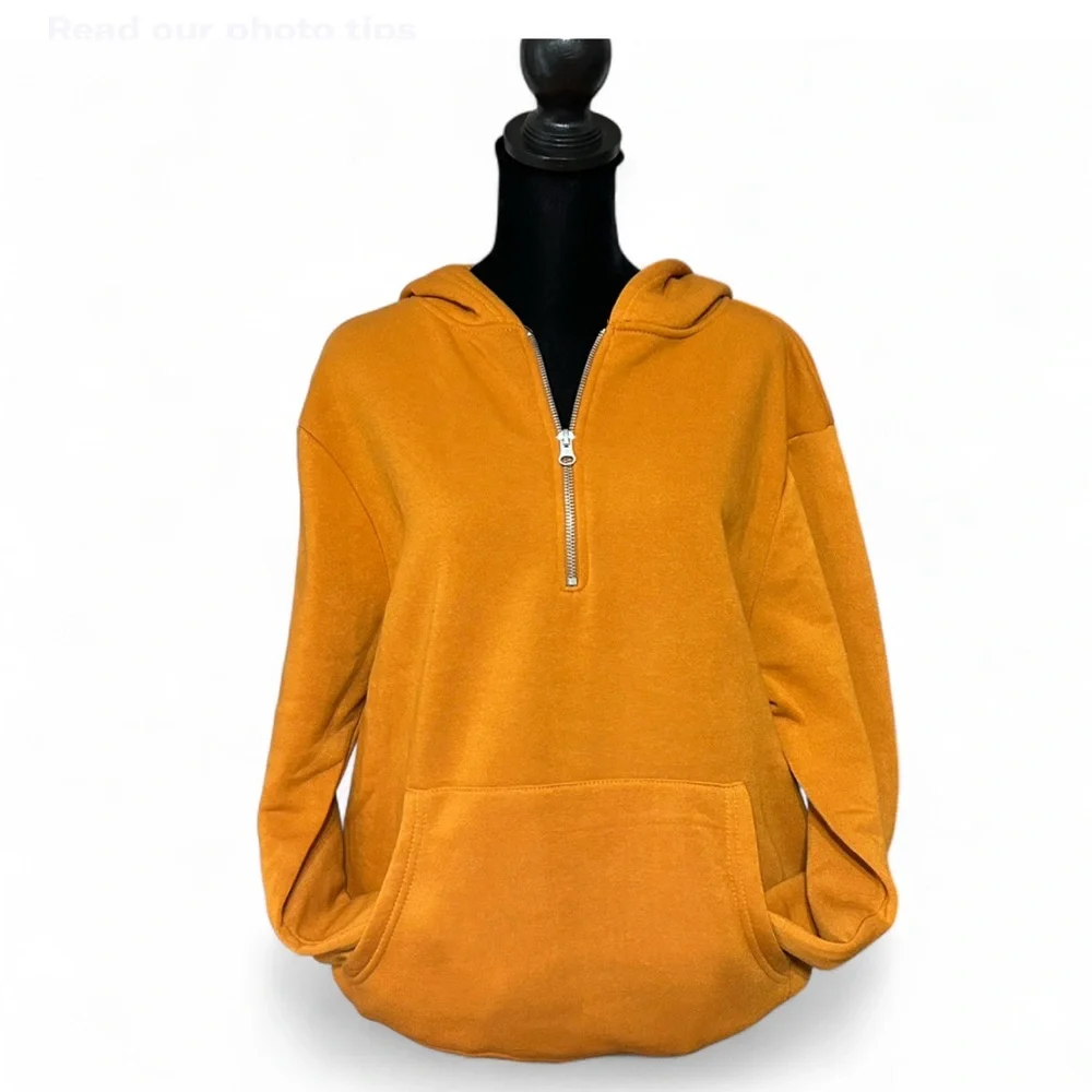 BETTER TOGETHER Women's Half-Zip Hoodie With Pocket M NWOT